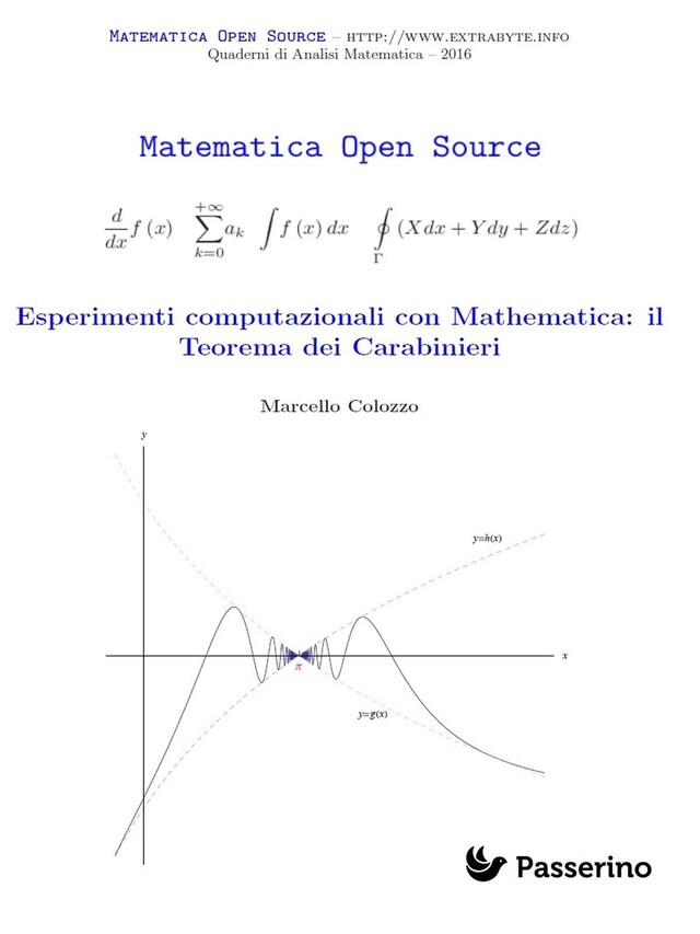 Book cover for Esperimenti computazionali con Mathematica: il Teorema dei Carabinieri