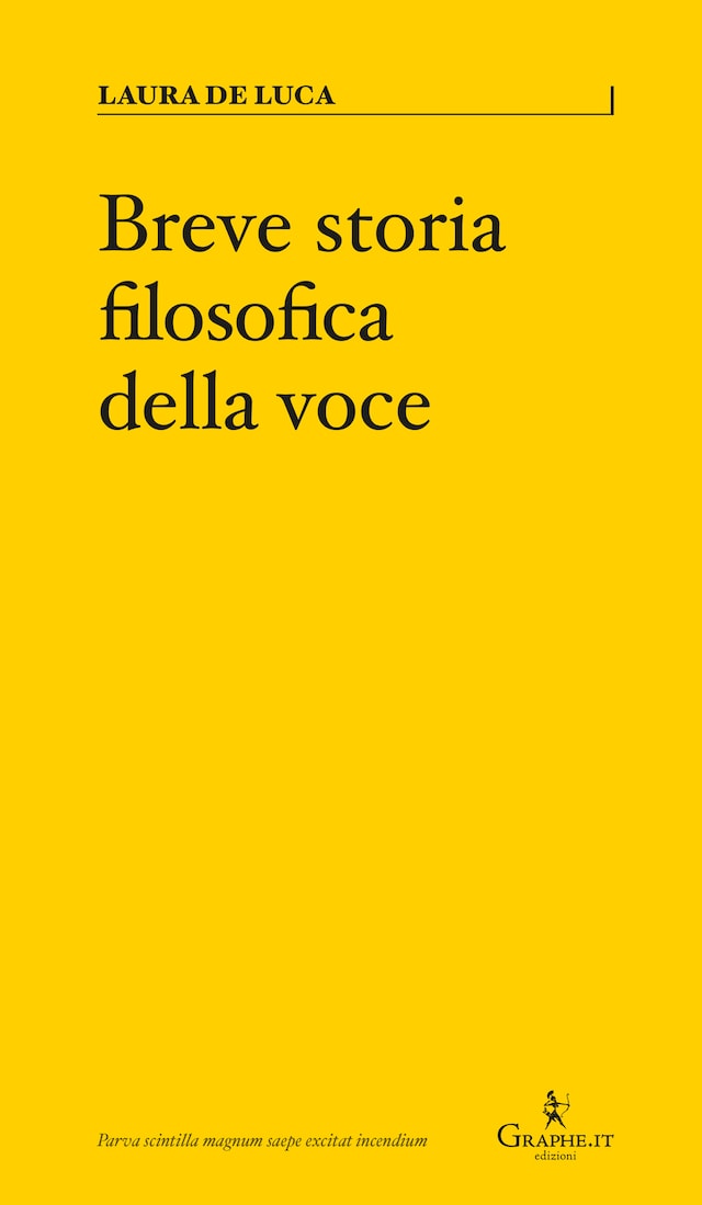 Book cover for Breve storia filosofica della voce
