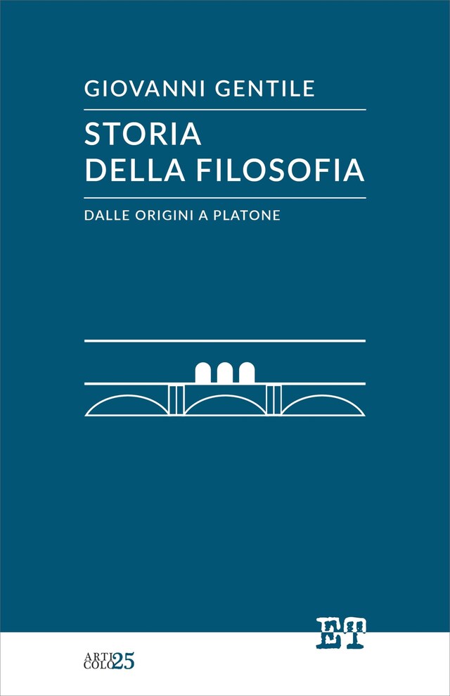 Kirjankansi teokselle Storia della filosofia dalle origini a Platone