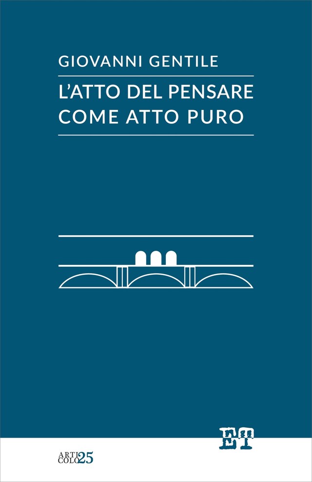 Copertina del libro per L'atto del pensare come atto puro