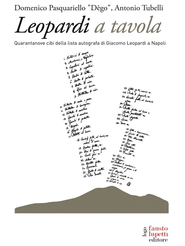 Boekomslag van Leopardi a tavola. 49 cibi della lista autografa di Giacomo Leopardi