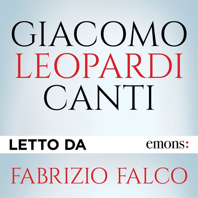 Portada de libro para Canti di Leopardi