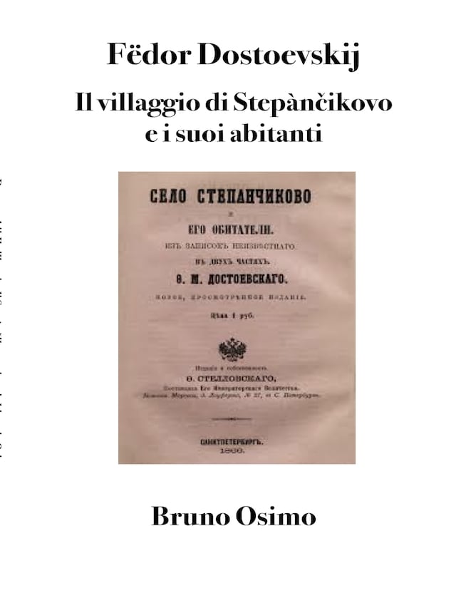 Book cover for Il villaggio di Stepančikovo e i suoi abitanti