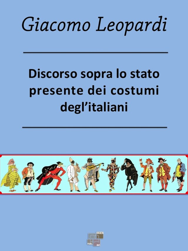 Portada de libro para Discorso sopra lo stato presente dei costumi degl’Italiani