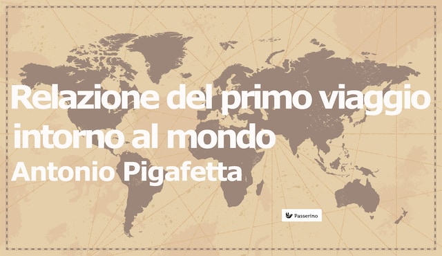 Kirjankansi teokselle Relazione del primo viaggio intorno al mondo