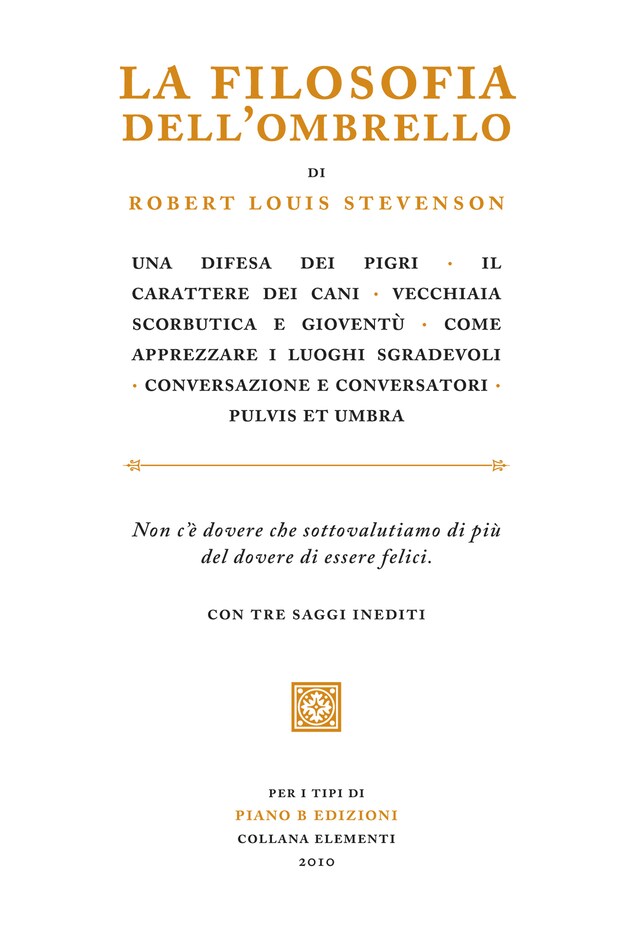 Couverture de livre pour La filosofia dell'ombrello