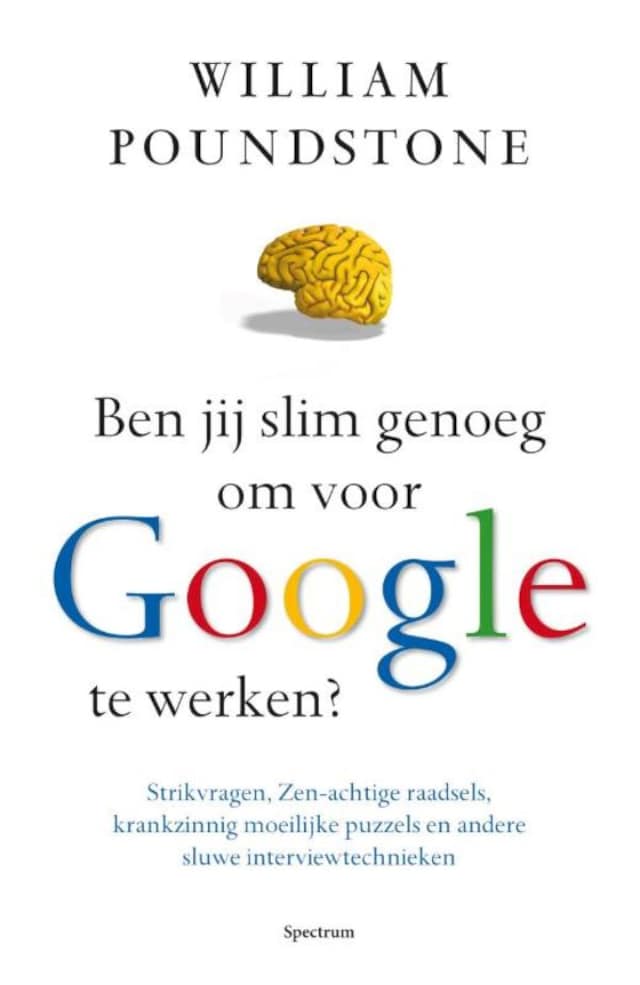 Book cover for Ben jij slim genoeg om voor Google te werken?