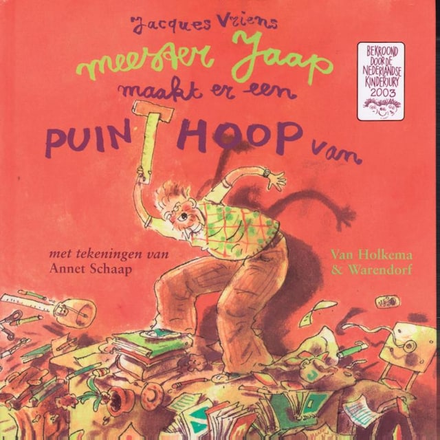 Book cover for Meester Jaap maakt er een puinhoop van