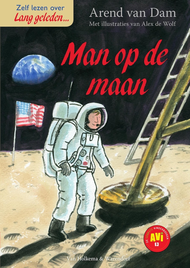 Book cover for De man op de maan