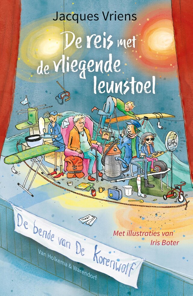 Book cover for De reis met de vliegende leunstoel