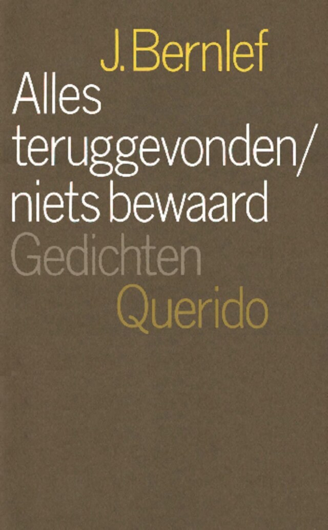 Buchcover für Alles teruggevonden/niets bewaard