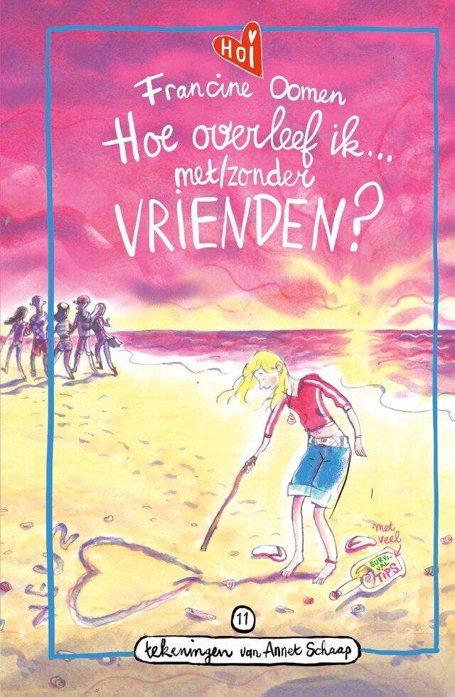 Book cover for Hoe overleef ik met/zonder vrienden?