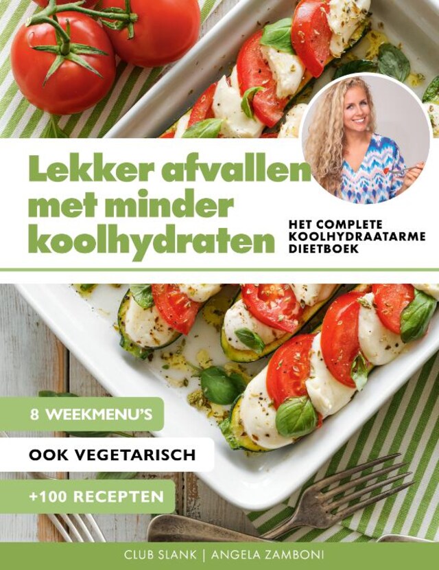 Couverture de livre pour Lekker afvallen met minder koolhydraten