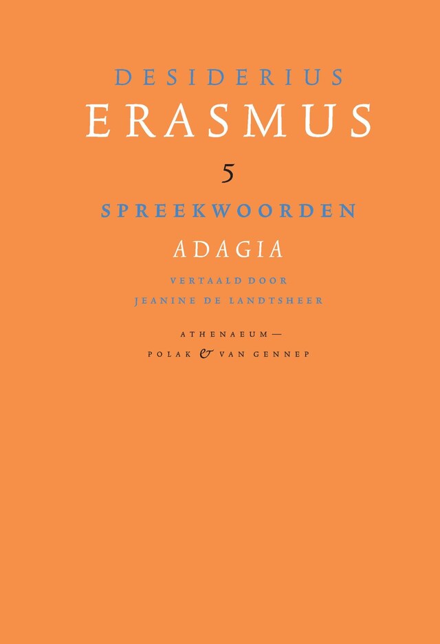 Boekomslag van Spreekwoorden; Adagia