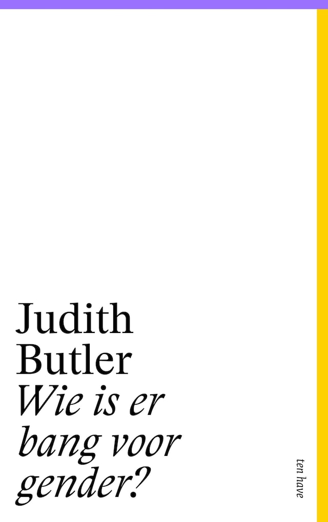 Kirjankansi teokselle Wie is er bang voor gender?