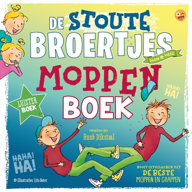Kirjankansi teokselle De Stoute Broertjes moppenboek
