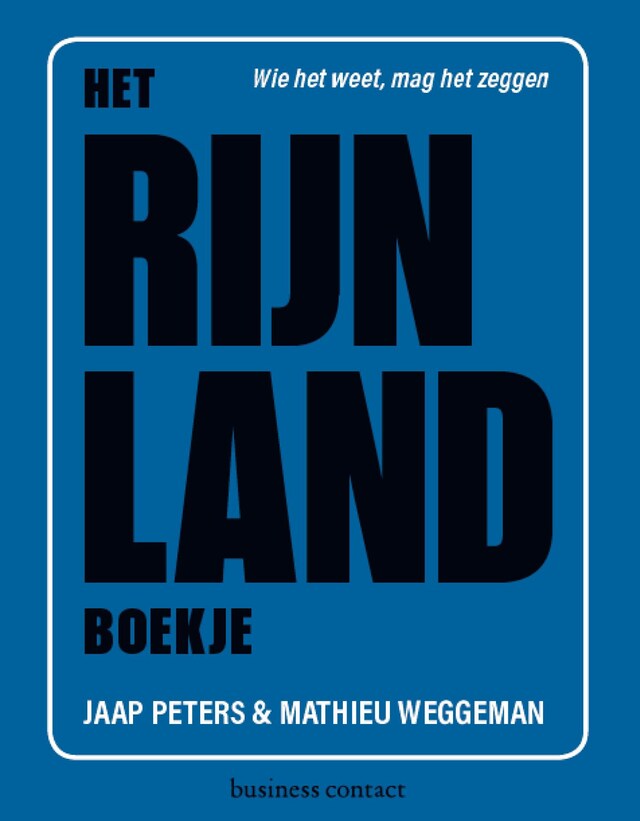 Book cover for Het Rijnland-boekje