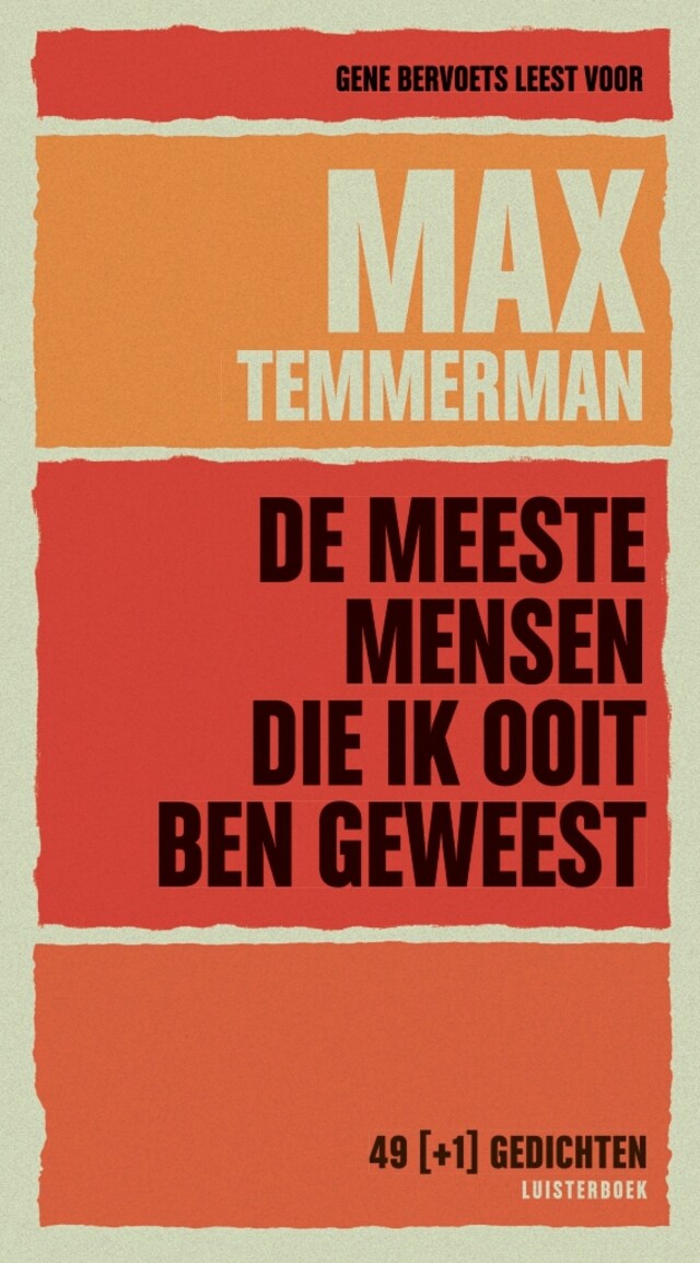 Book cover for De meeste mensen die ik ooit ben geweest