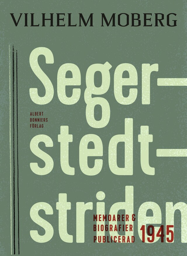 Kirjankansi teokselle Segerstedtstriden