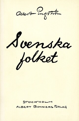 Svenska folket bookCoverFor