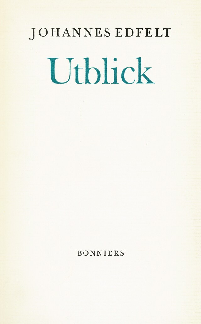 Buchcover für Utblick