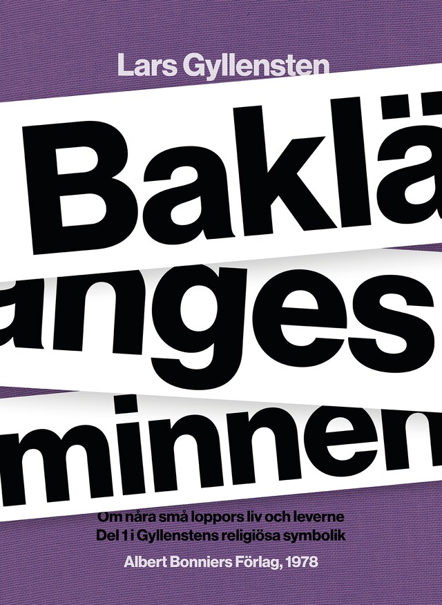Book cover for Baklängesminnen