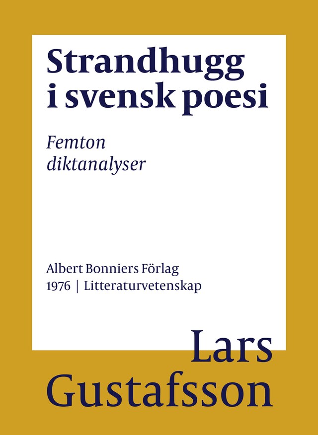 Bokomslag for Strandhugg i svensk poesi : femton diktanalyser
