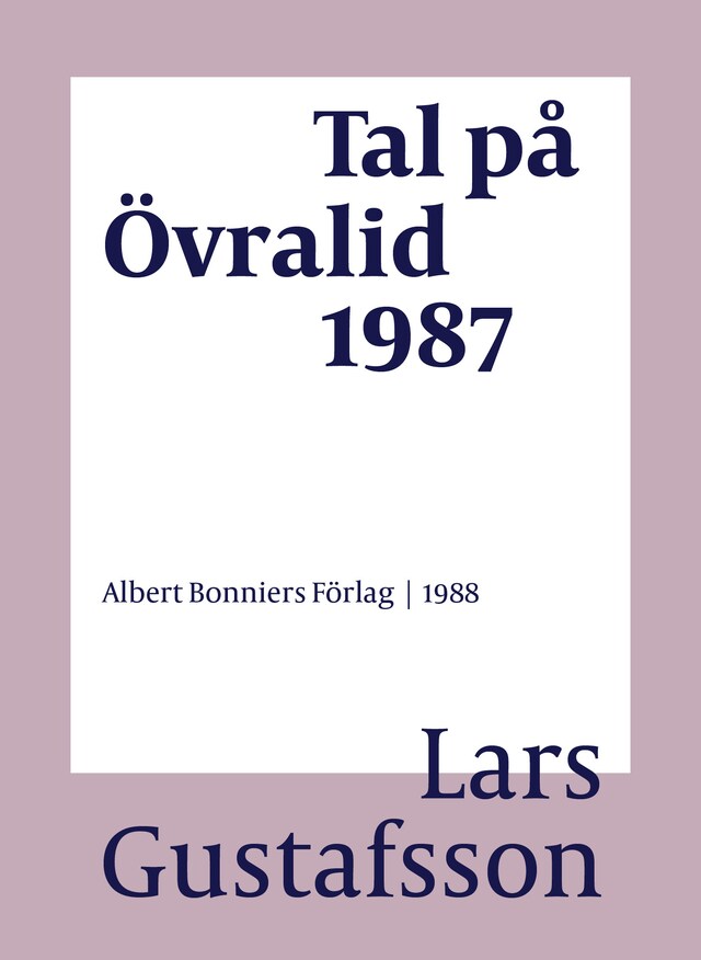 Book cover for Tal på Övralid 1987