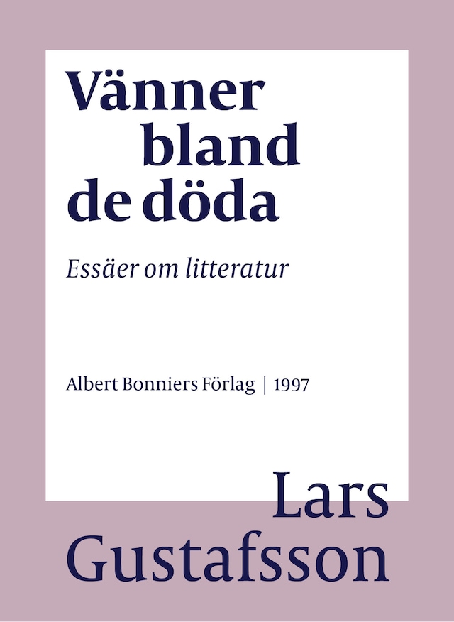 Book cover for Vänner bland de döda : essäer om litteratur
