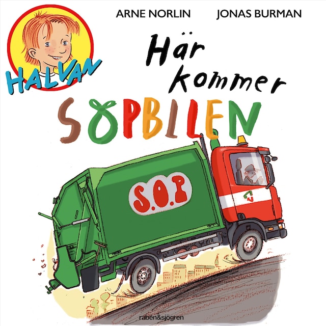 Copertina del libro per Här kommer sopbilen