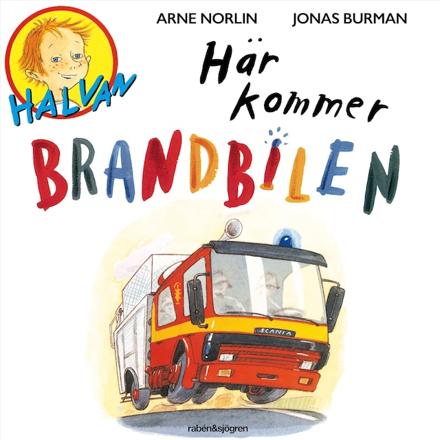 Book cover for Här kommer brandbilen