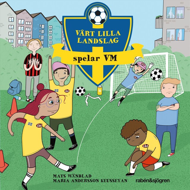 Copertina del libro per Vårt lilla landslag spelar VM