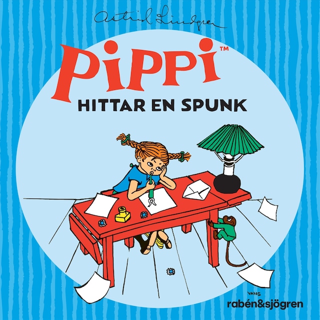 Book cover for Pippi hittar en spunk