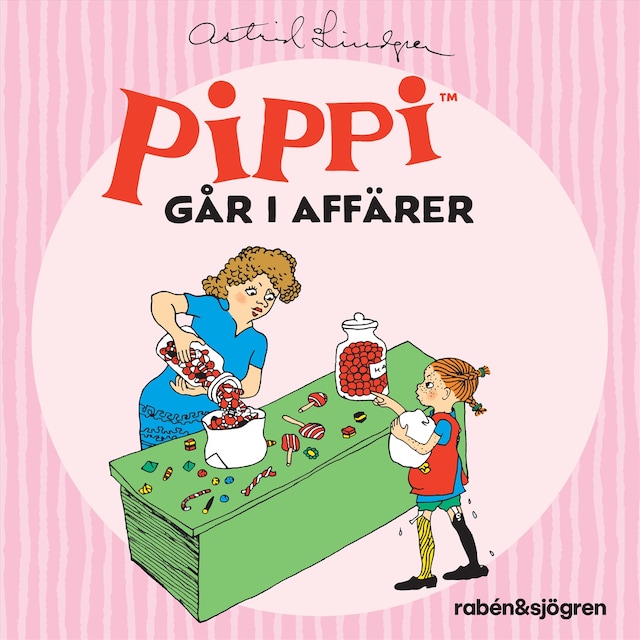 Book cover for Pippi går i affärer