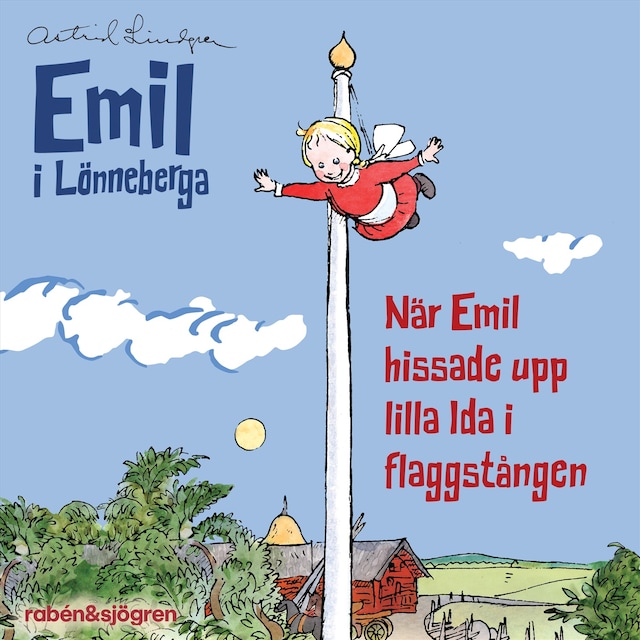 Book cover for När Emil hissade upp lilla Ida i flaggstången