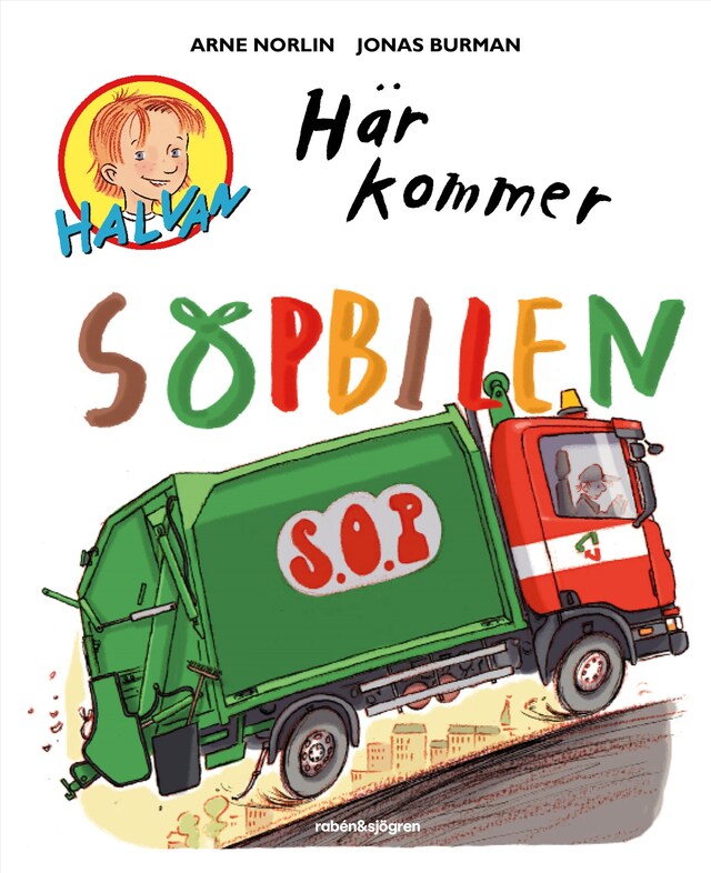 Kirjankansi teokselle Här kommer sopbilen