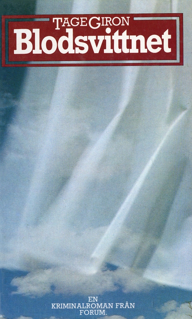 Book cover for Blodsvittnet : En kriminalroman
