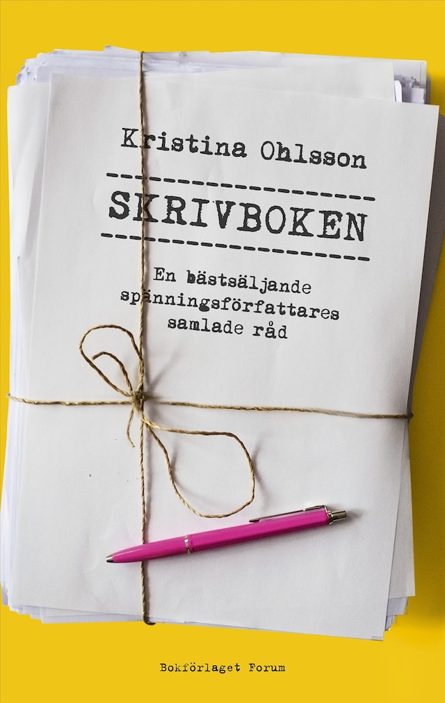 Kirjankansi teokselle Skrivboken