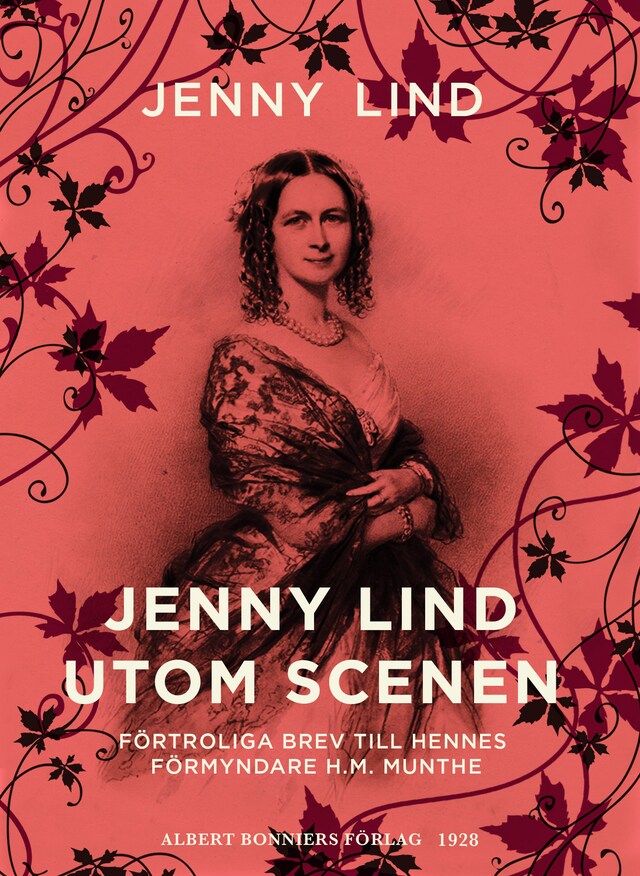 Kirjankansi teokselle Jenny Lind utom scenen : förtroliga brev till hennes förmyndare H.M. Munthe
