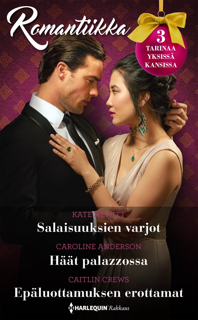 Portada de libro para Salaisuuksien varjot / Häät palazzossa / Epäluottamuksen erottamat