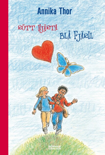 Rött hjärta blå fjäril bookCoverFor