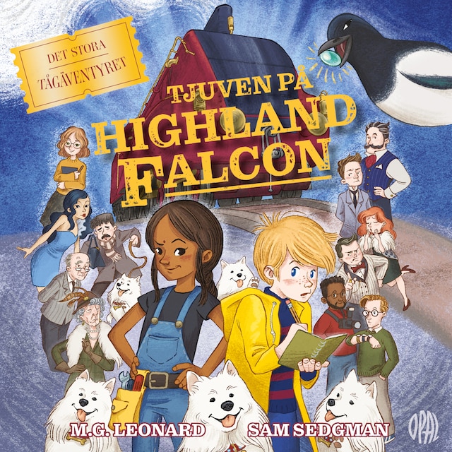 Portada de libro para Det stora tågäventyret - Tjuven på Highland Falcon