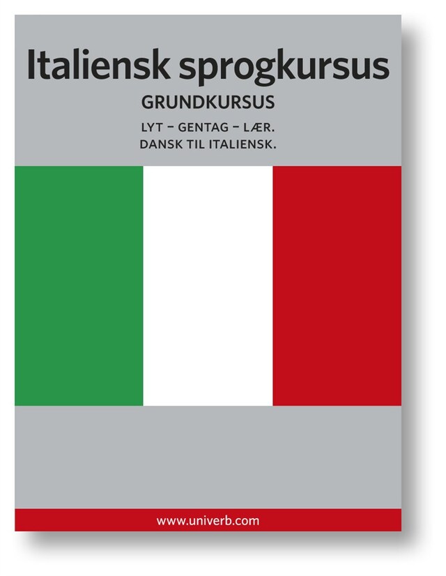 Portada de libro para Italiensk sprogkursus