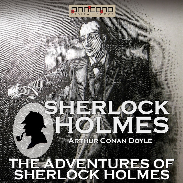 Kirjankansi teokselle The Adventures of Sherlock Holmes