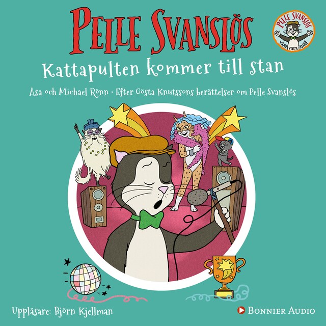 Book cover for Pelle Svanslös. Kattapulten kommer till stan