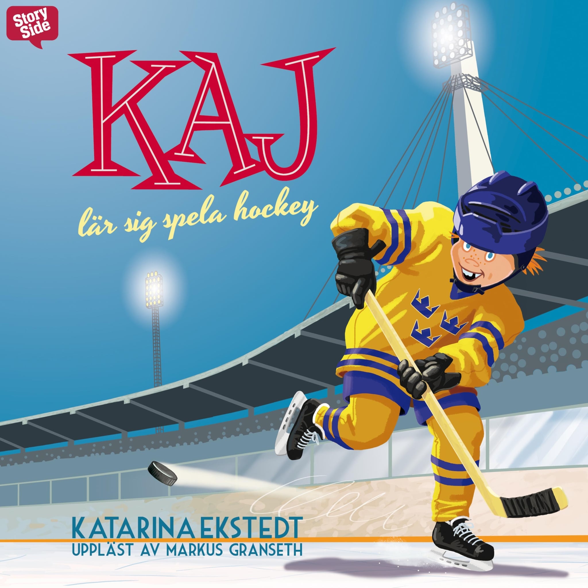 Kaj lär sig spela hockey