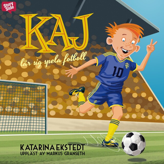Buchcover für Kaj lär sig spela fotboll