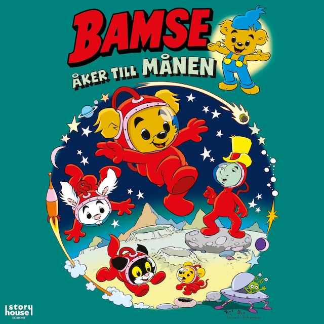 Copertina del libro per Bamse åker till månen