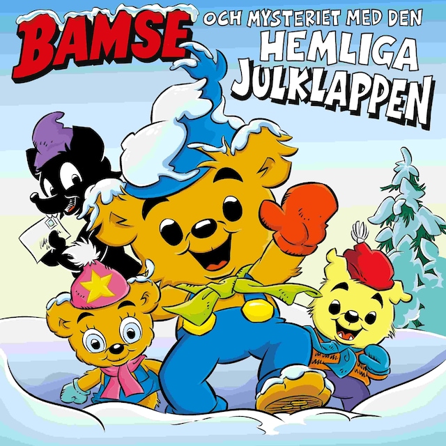 Book cover for Bamse och mysteriet med den hemliga julklappen