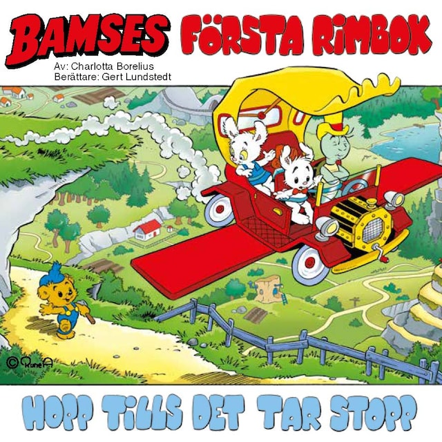 Book cover for Bamses första rimbok : hopp tills det tar stopp